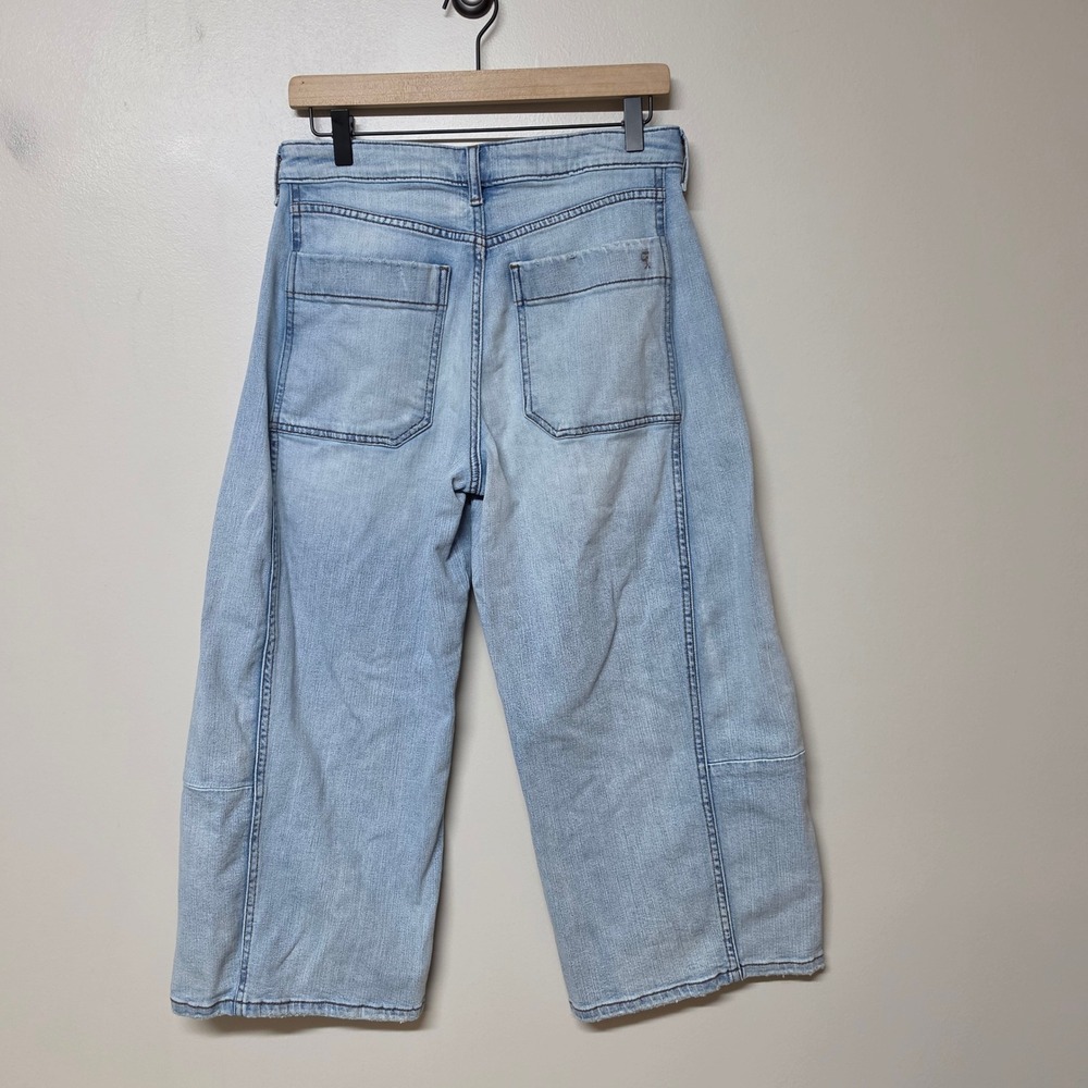 Anthropologie Pilcro The Millie Low Slung Barrel Jeans Light Wash 27P Petite - Picture 3 of 10